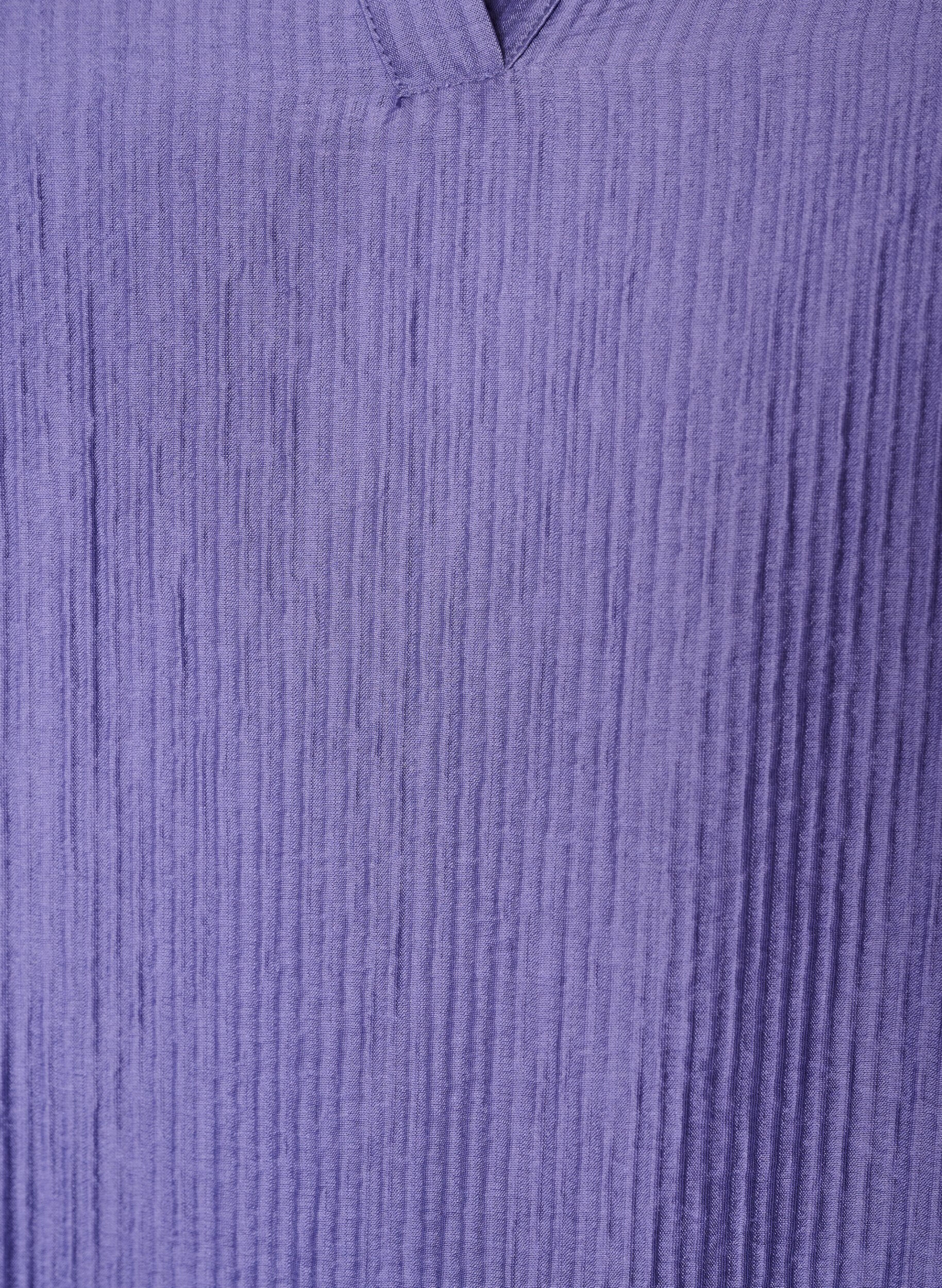 ZizziRobe coupe &eacute;vas&eacute;e textur&eacute;e, Violet, Packshot image number 2