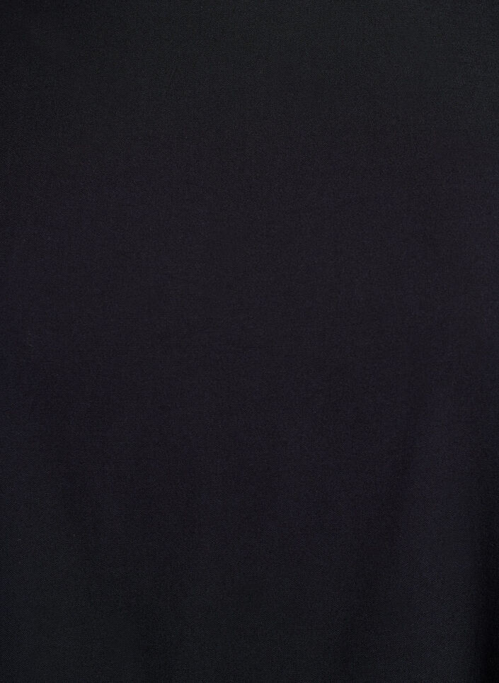 Chemisier tiss&eacute; &agrave; manches courtes et col rond, Noir, Packshot image number 2