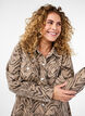 Denimjurk met lange mouwen en zebraprint, Brown Zebra AOP, Model image number 2
