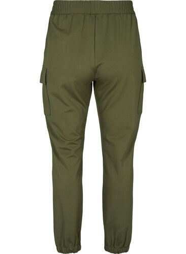 Pantalon cargo avec taille élastique, Forest Night, Packshot image number 1