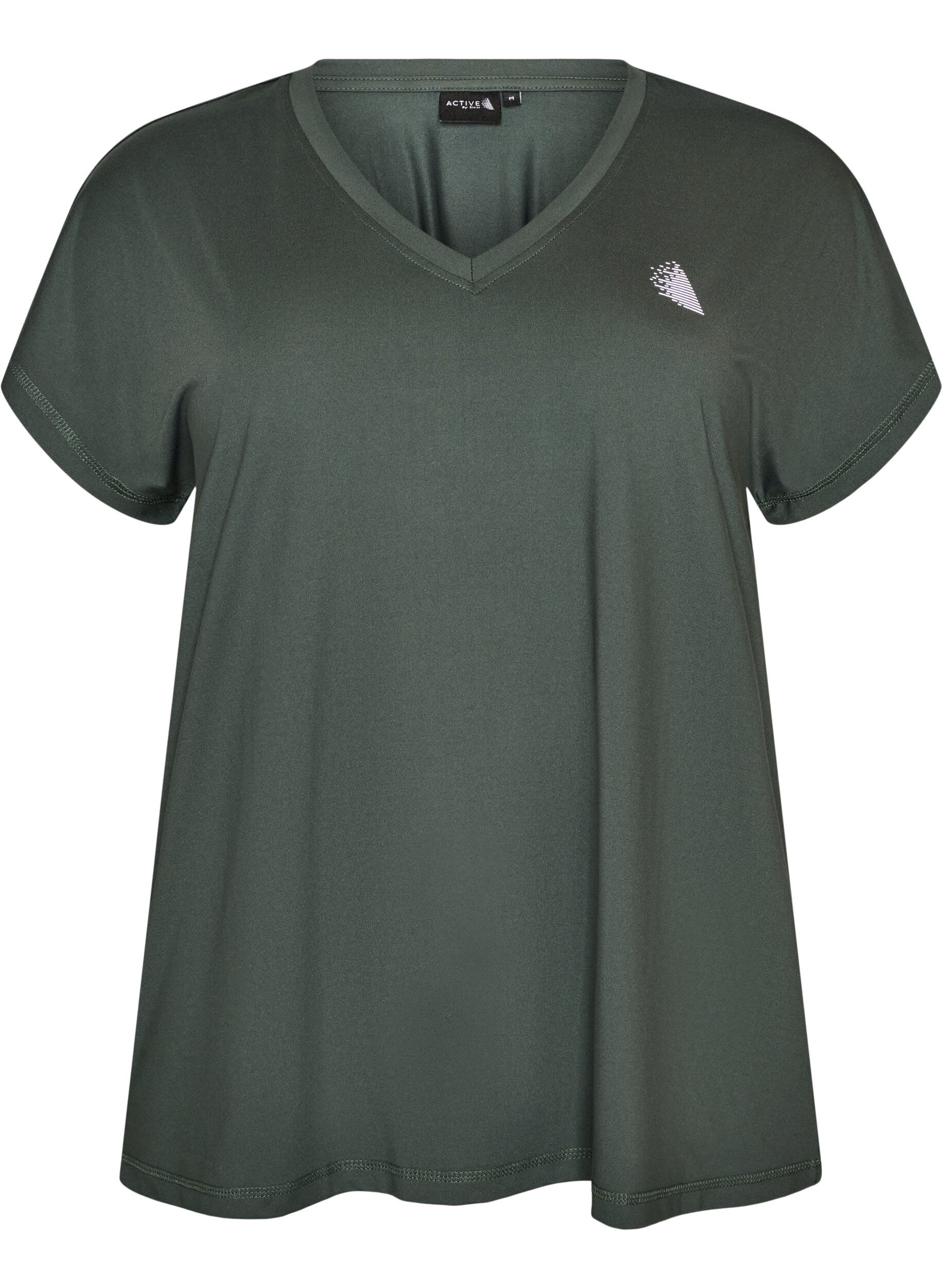 Losvallend trainings-T-shirt met V-hals