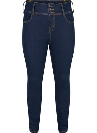 Super slim Bea jeans met extra hoge taille, Unwashed, Packshot image number 0