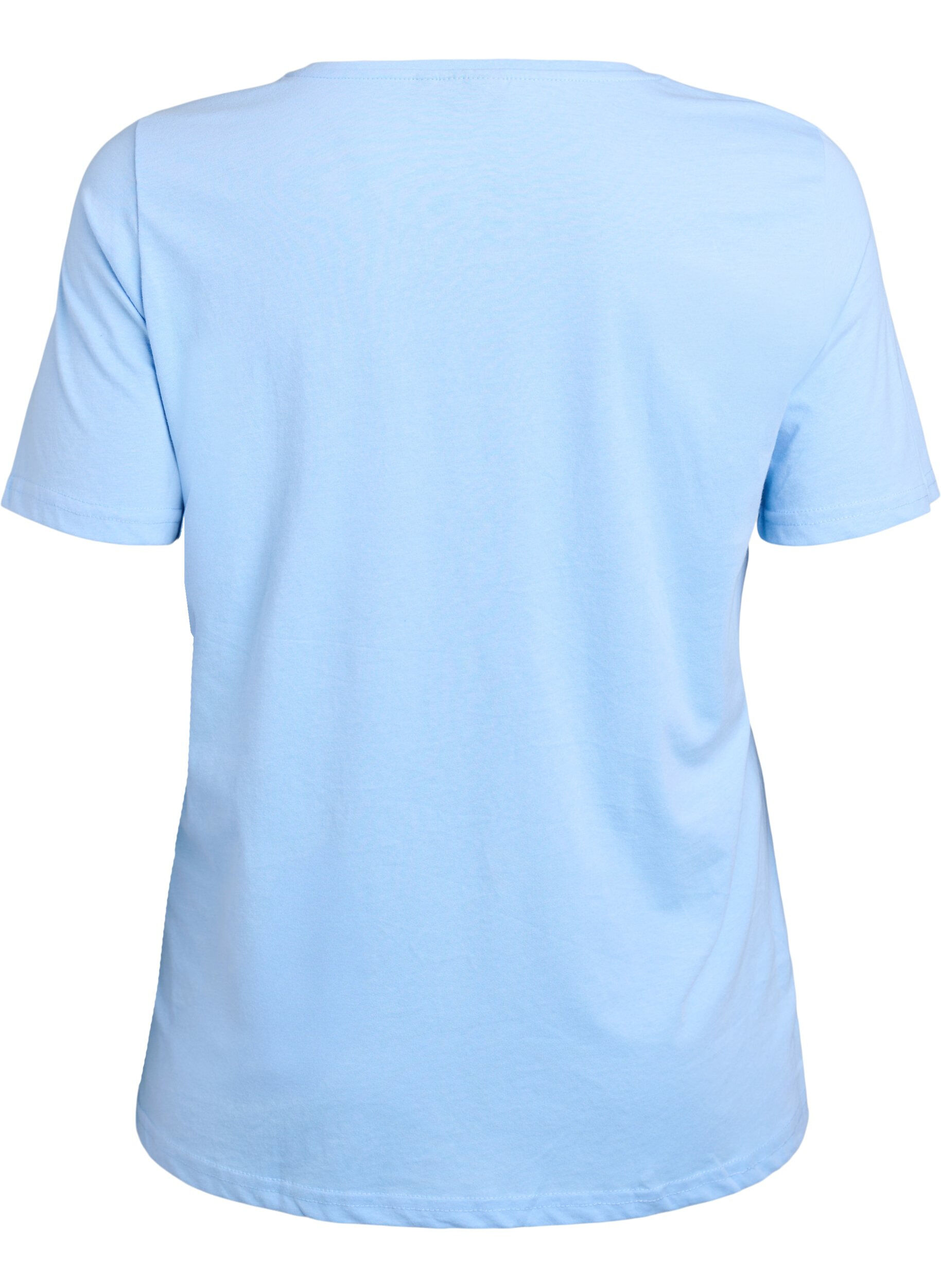 Zizzi FLASH - T-shirt avec motif, Bleu Clair, Packshot image number 1