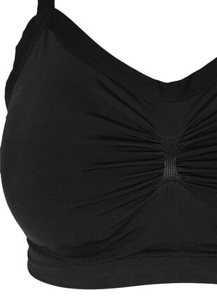 Soutien-gorge sans couture à fines bretelles, Black, Packshot image number 2