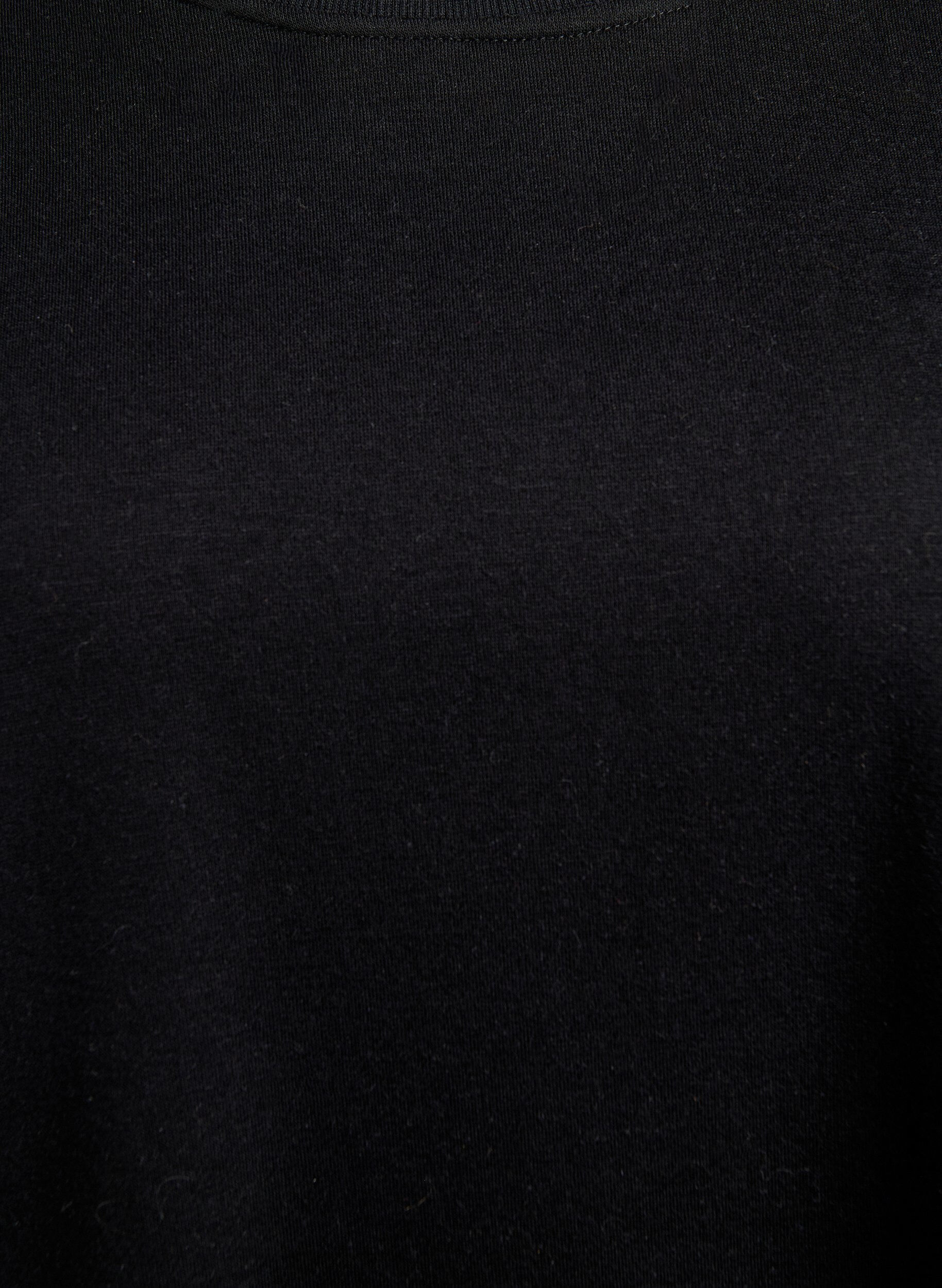 ZizziSweatjurk op knielengte met franjes, Zwart, Packshot image number 2