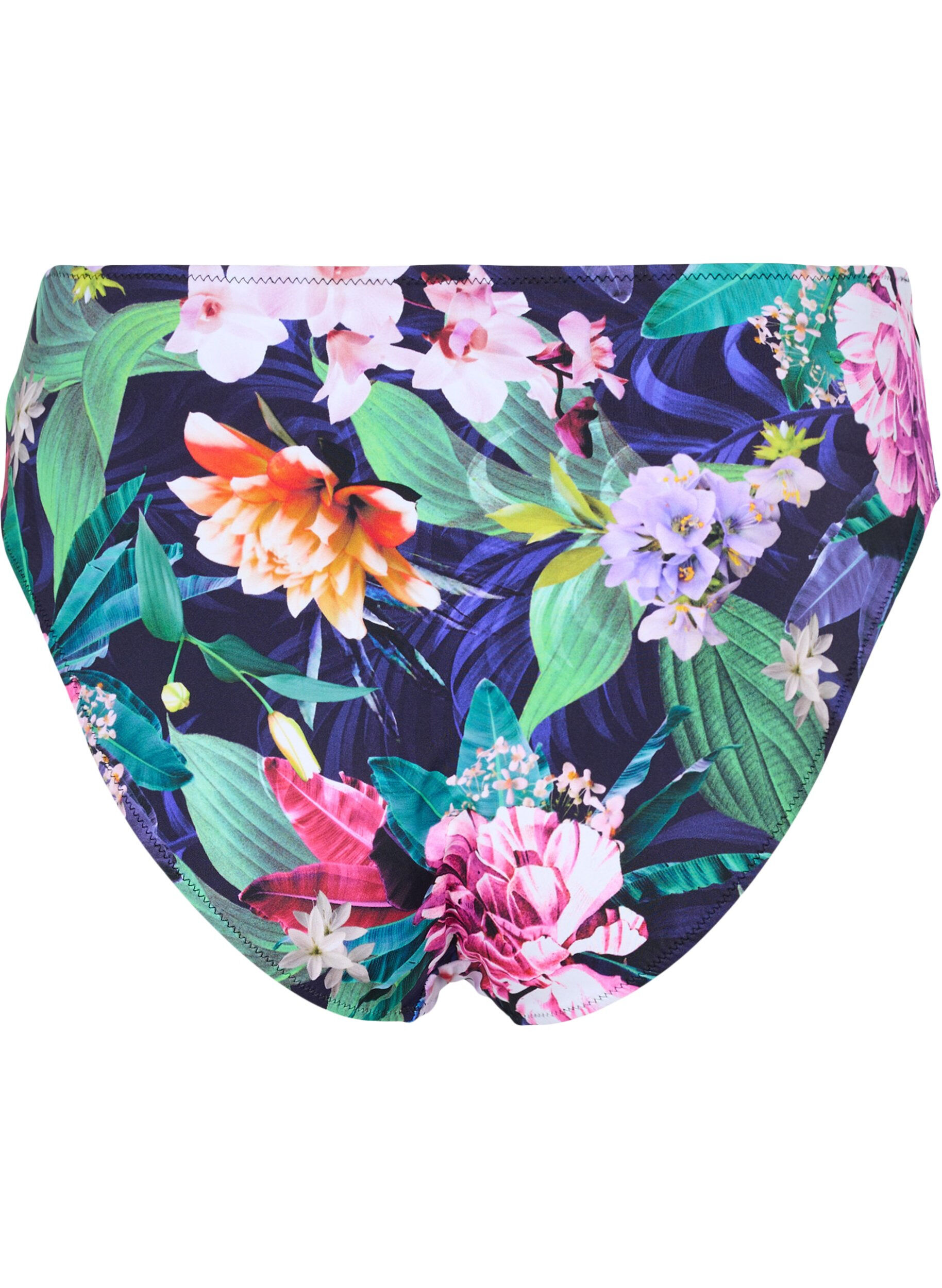 ZizziBikinibroekje met hoge taille, Flower Print, Packshot image number 1
