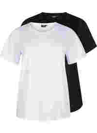 FLASH - 2-pack T-shirts met ronde hals