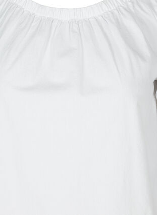 Robe en coton avec manches courtes, Bright White, Packshot image number 2