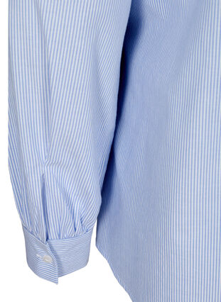 Chemise en coton à rayures, White/Blue stripe, Packshot image number 3