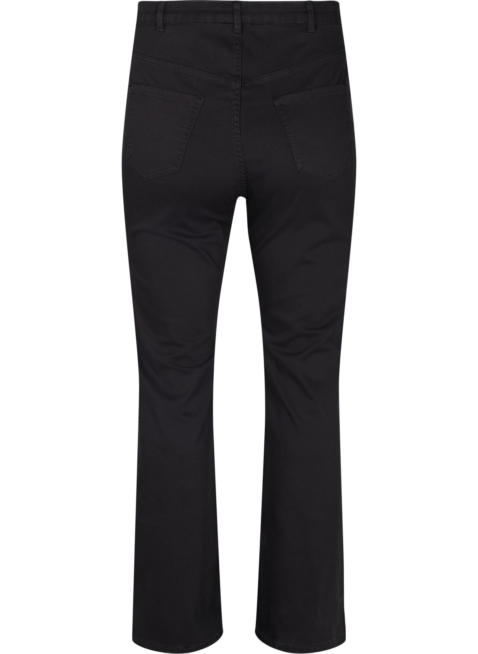ZizziFlared jeans met extra hoge taille, Zwart, Packshot image number 1