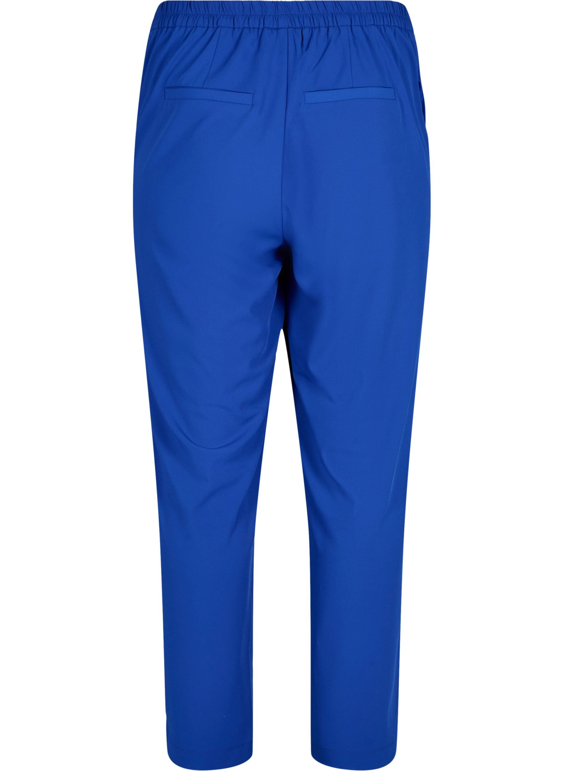 ZizziKlassieke broek met zakken, Blauw, Packshot image number 1