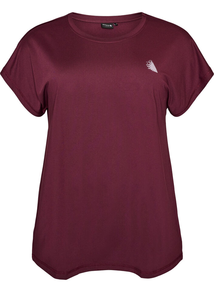 Effen gekleurd trainingsshirt, Rood, Packshot image number 0