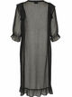 Robe midi en tissu l&eacute;ger et vaporeux &agrave; pois, avec des volants, Noir, Packshot image number 1