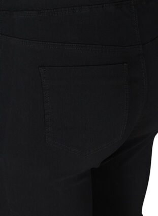 Effen capri jeans in viscosemix, Black, Packshot image number 3