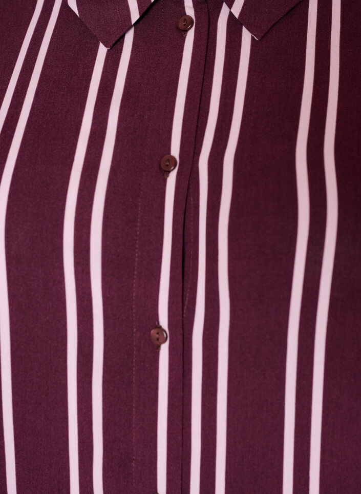 Chemise de nuit &agrave; rayures, Bordeaux fonc&eacute;, Packshot image number 2