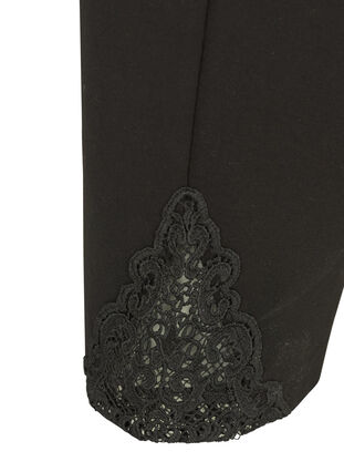 Pantalon classique avec dentelle, Black, Packshot image number 3