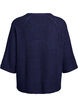 Pull c&ocirc;tel&eacute; &agrave; manches 3/4, Bleu, Packshot image number 1