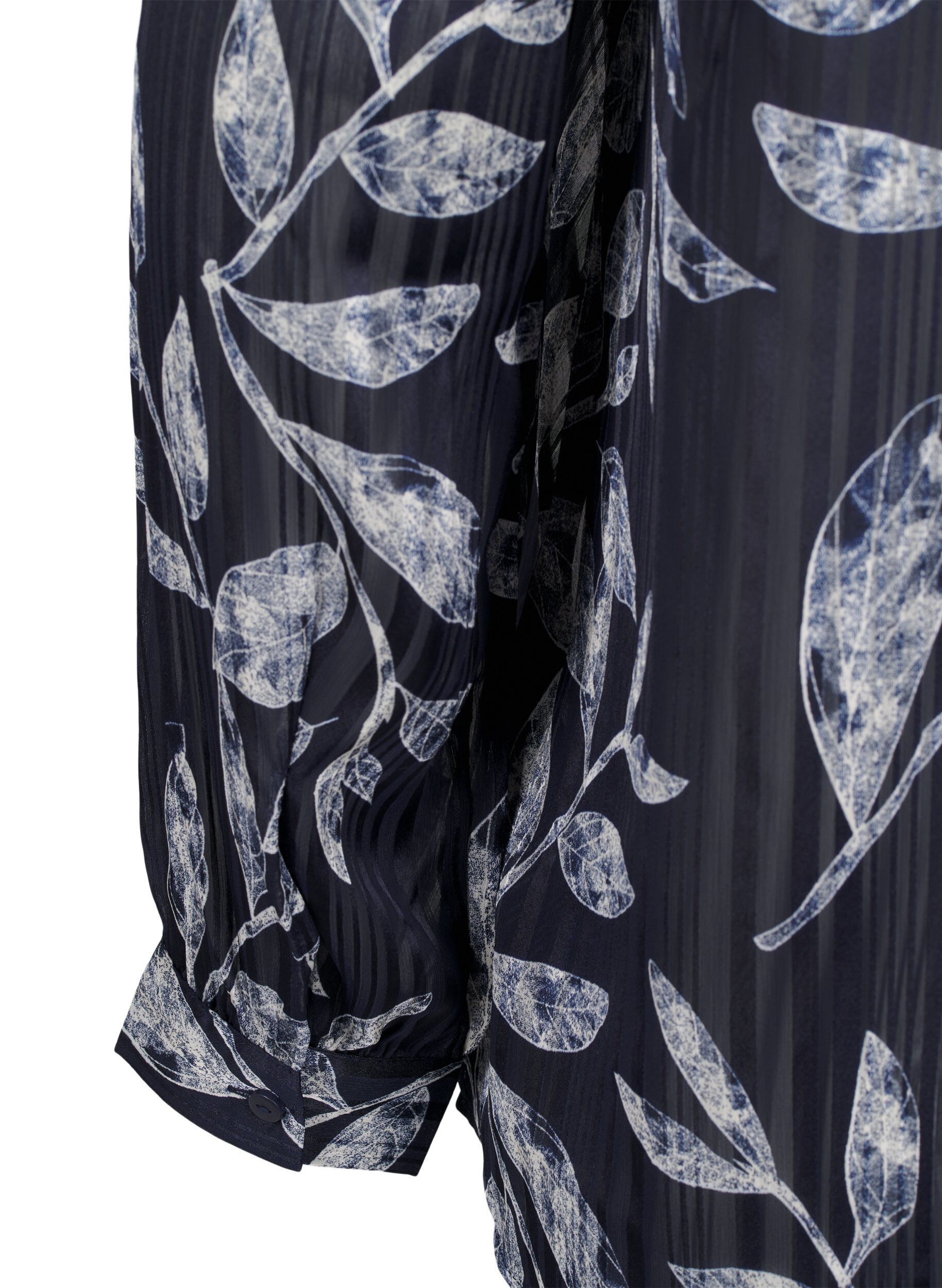 ZizziOverhemd met lange mouwen en knopen, Blauw, Packshot image number 3