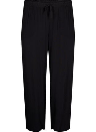 Pantalon en viscose ample avec des poches, Black, Packshot image number 0