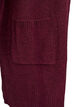 Geribd gebreid vest met zakken, Donker Bordeaux, Packshot image number 2