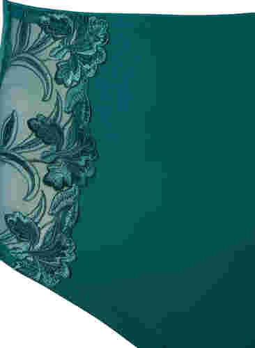 Culotte avec dentelle et taille haute, Green-Blue Slate, Packshot image number 2