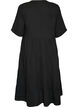 Robe midi coupe &eacute;vas&eacute;e en mousseline de coton, Noir, Packshot image number 1