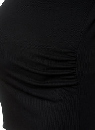 T-shirt de grossesse en côte, Black, Packshot image number 2