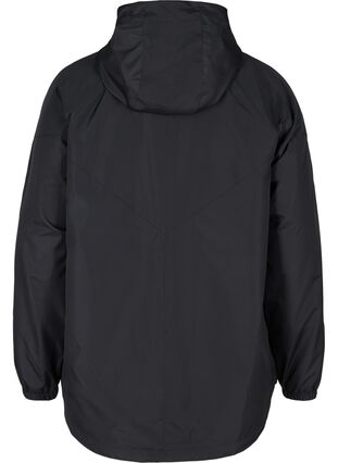 Korte jas met ritssluiting en capuchon, Black, Packshot image number 1