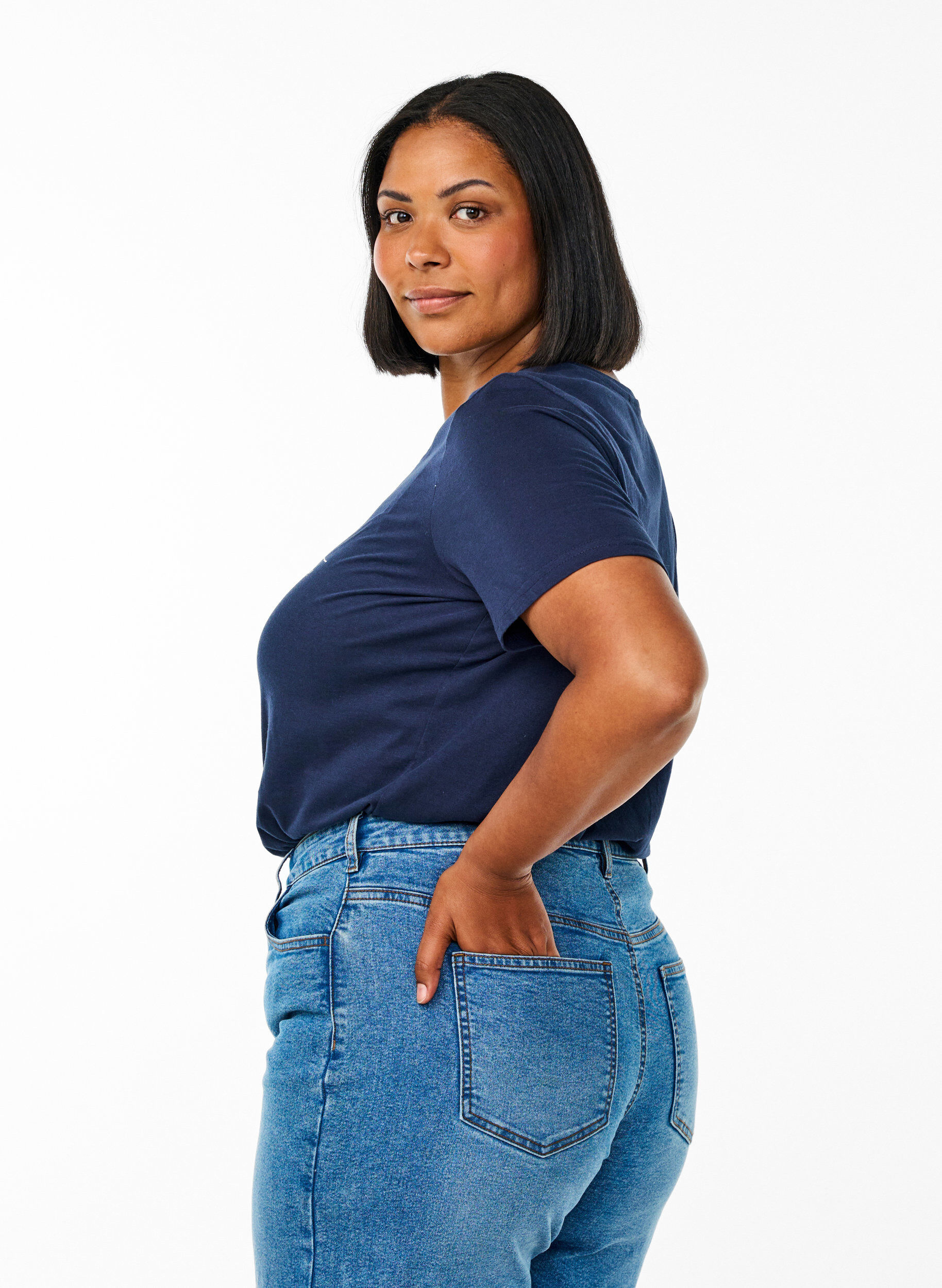 ZizziFLASH - T-shirt met motief, Blauw, Model image number 2