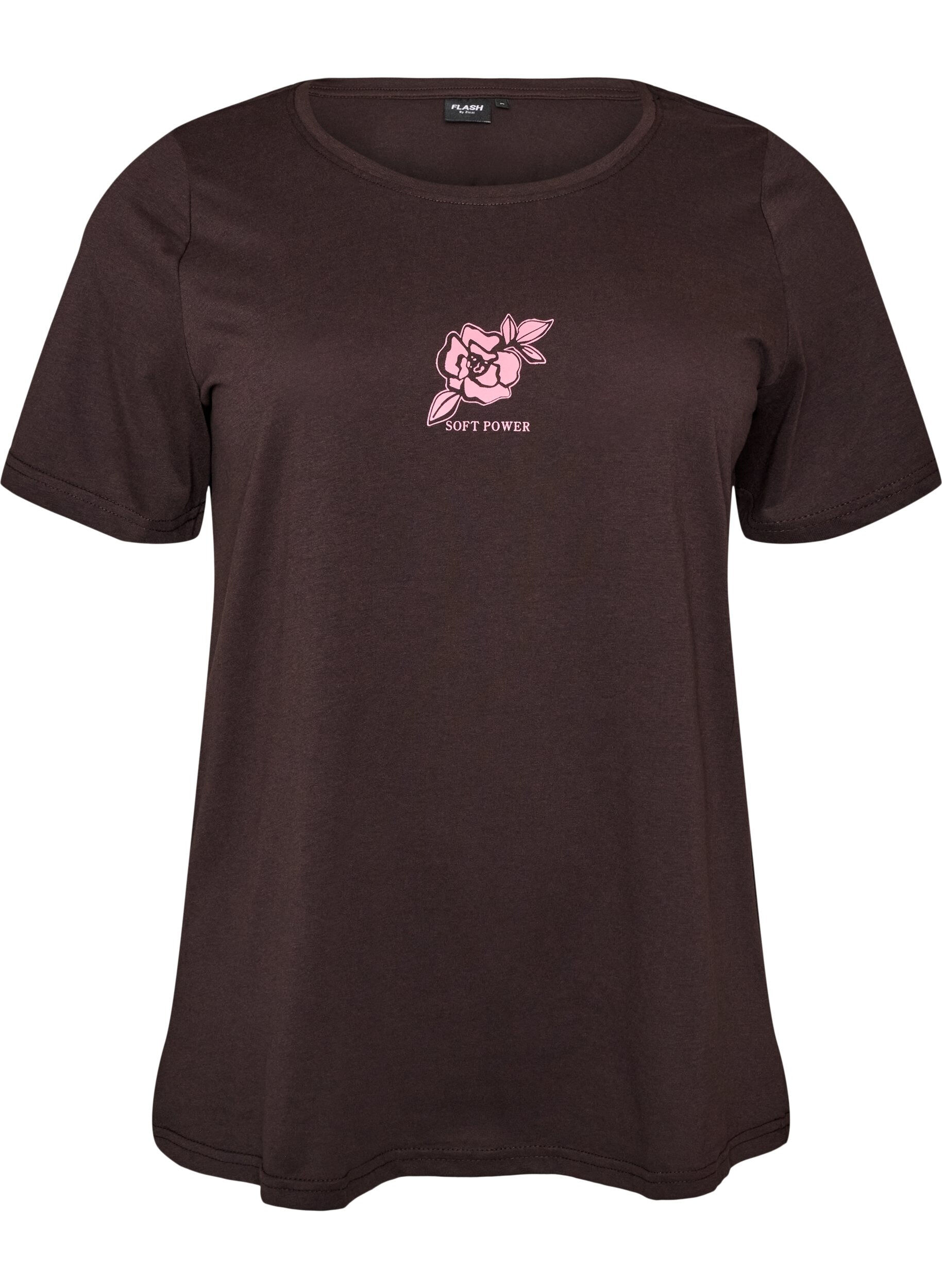 ZizziT-shirt imprim&eacute;, Marron, Packshot image number 0
