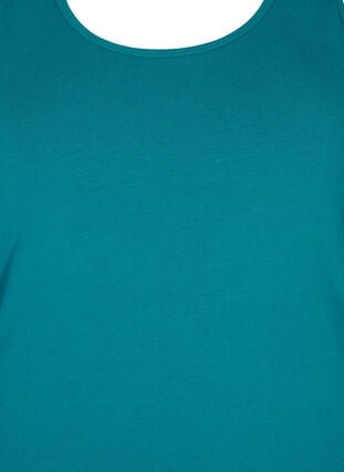 Top basique de couleur unie en coton, Deep Lake, Packshot image number 2