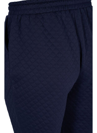 Gedessineerde broek met trekkoord en zakken, Navy Blazer, Packshot image number 3