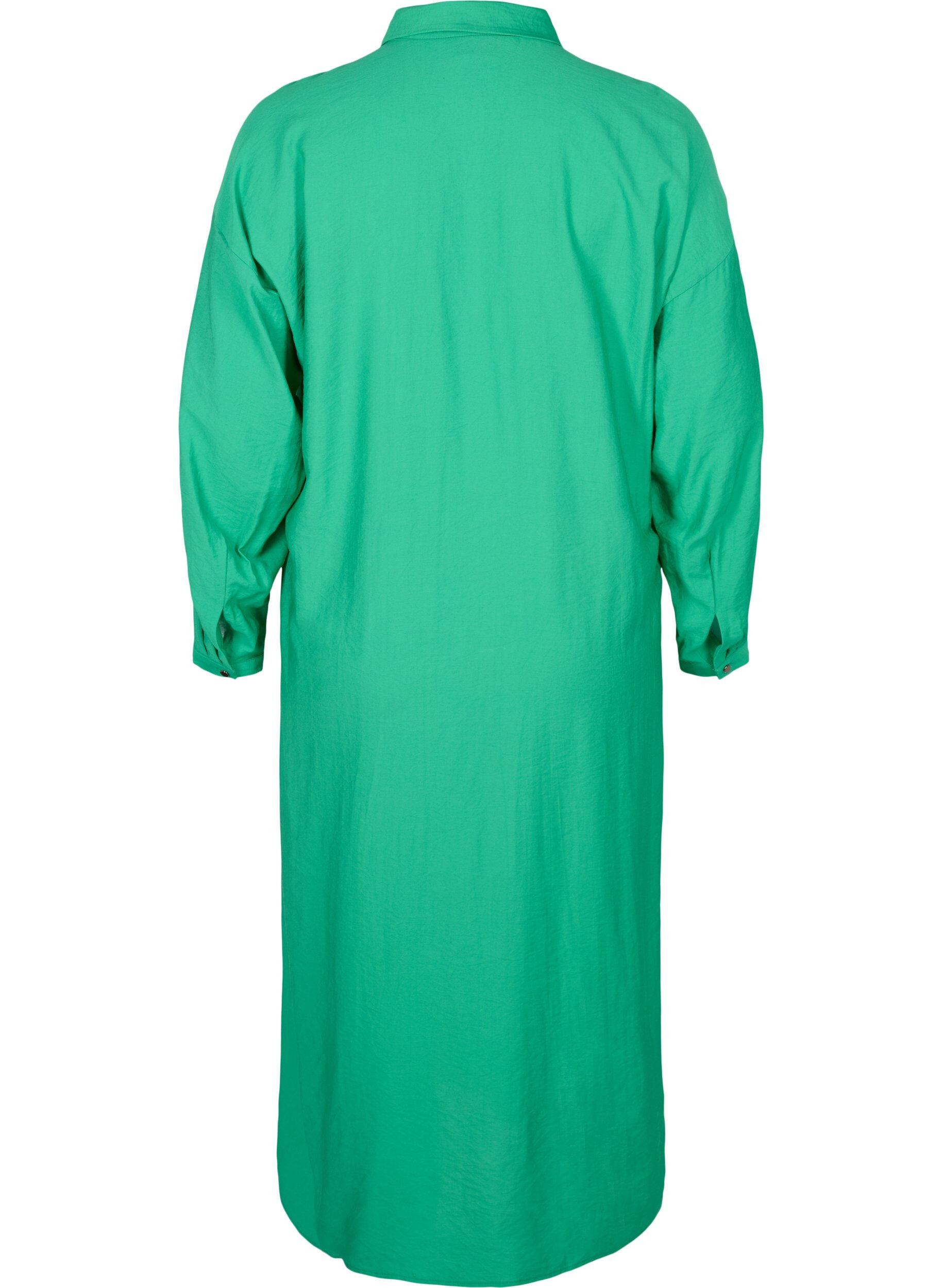 Zizzi Chemise longue en viscose avec fente, Mint, Packshot image number 1