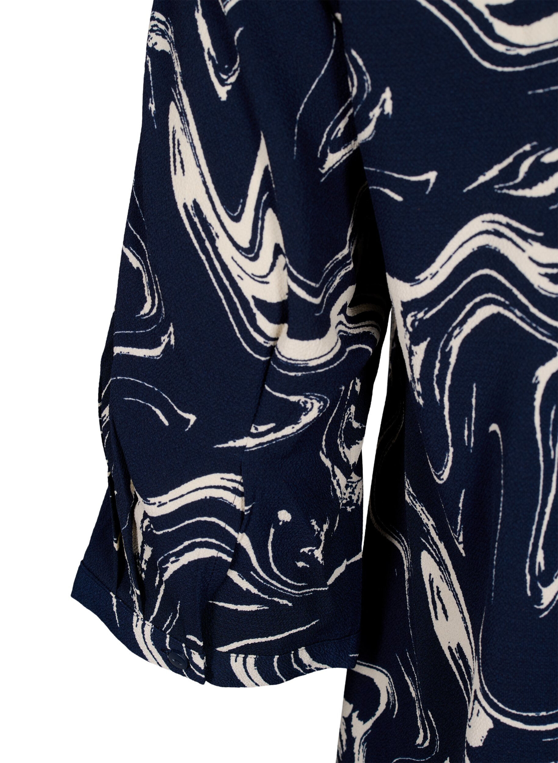 ZizziBedrukte blouse met 3/4 mouwen, N. Blazer Swirl AOP, Packshot image number 3