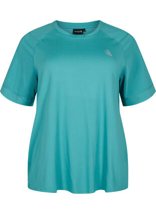 T-shirt d'entraînement à manches courtes et col ras du cou, Green-Blue Slate, Packshot image number 0