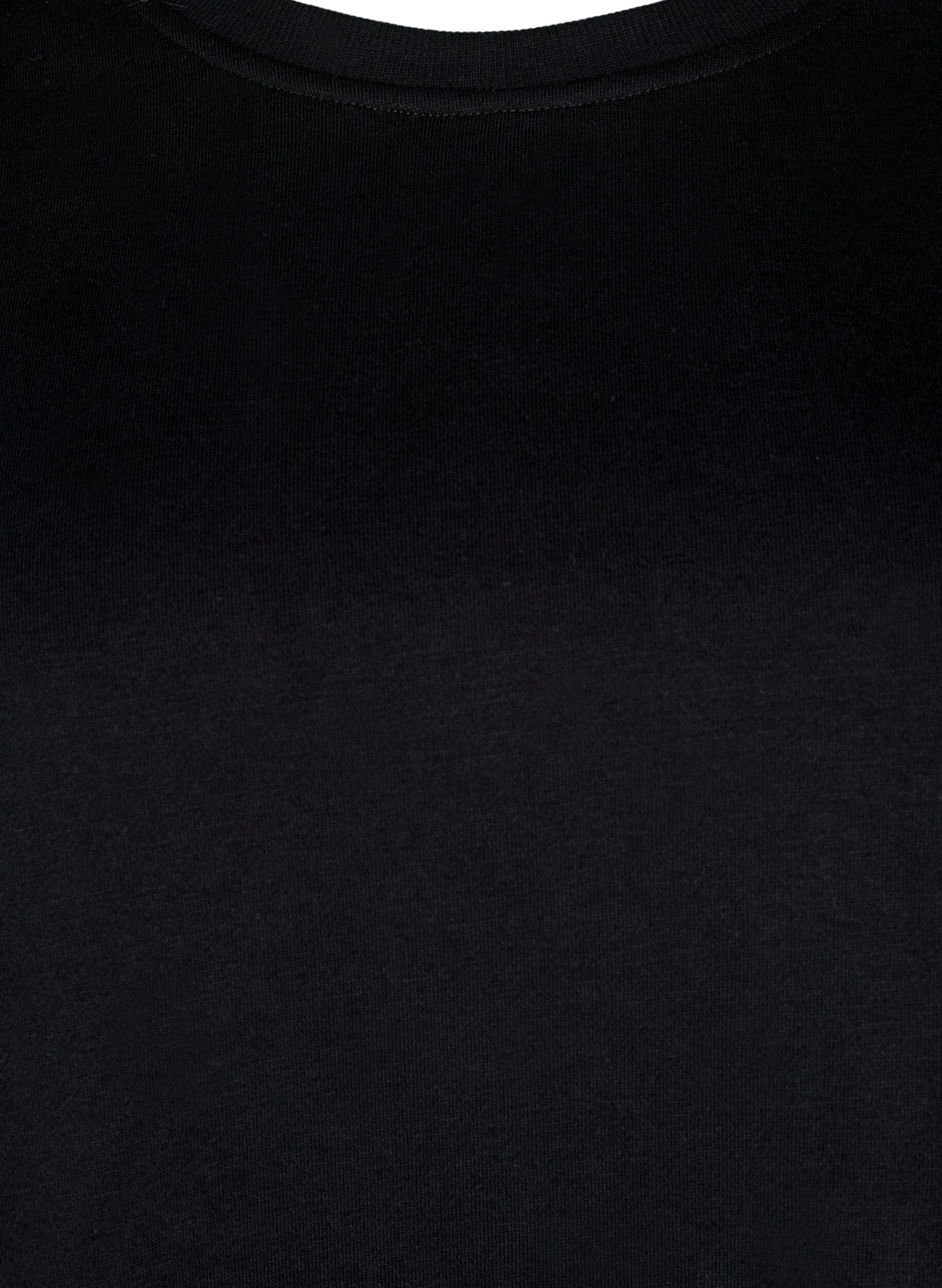 ZizziSweatshirt met geborduurde uitsneden, Black, Packshot image number 2