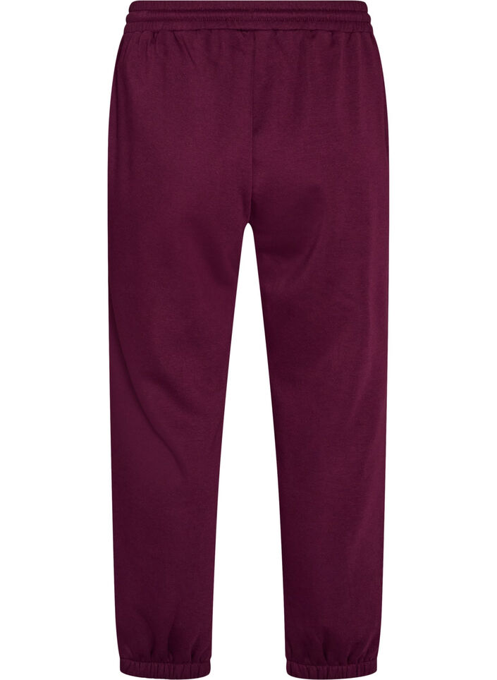 Sweatpants met hoge taille en trekkoord, Paars, Packshot image number 1