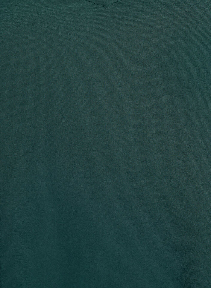 Robe de soirée courte en mousseline avec effet superposé, Vert foncé, Packshot image number 2