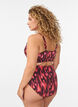 Culotte de bikini imprim&eacute;e et taille haute, Rouge, Model image number 1