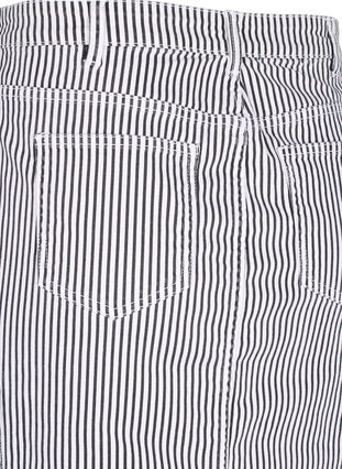 Gestreepte kokerrok met zakken, Black & White Stripe, Packshot image number 3