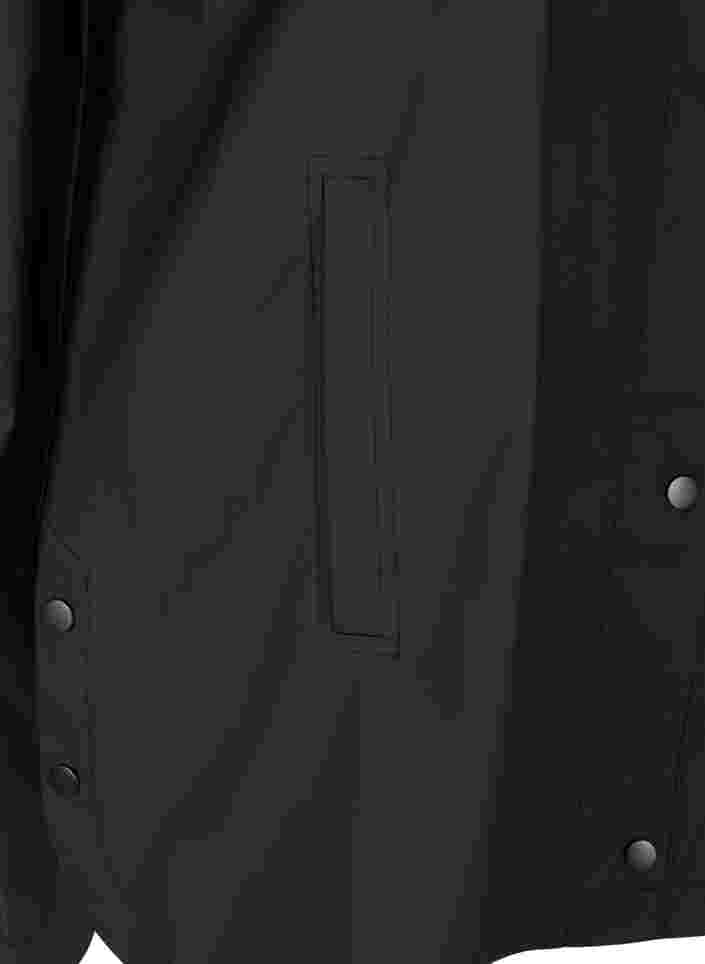 Regenjas met capuchon en zakken, Black, Packshot image number 3