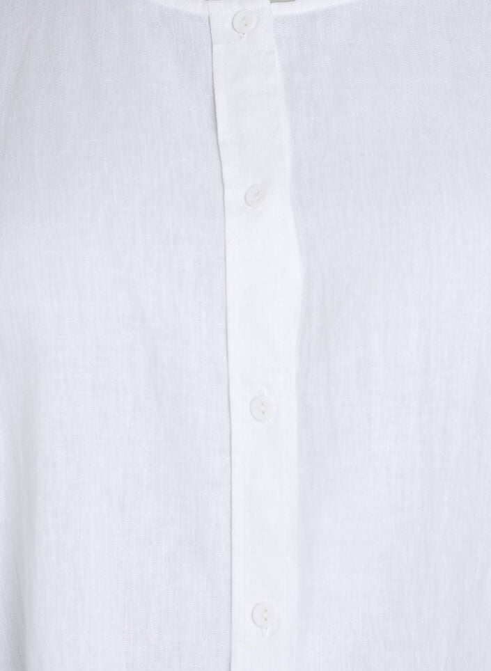 Chemisier en lin et viscose avec manches 3/4, Blanc, Packshot image number 2
