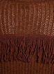 Gebreide blouse met franjes aan de achterkant, Bruin, Packshot image number 3