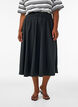 Jupe midi ample &agrave; coupe &eacute;vas&eacute;e, Noir, Model image number 0
