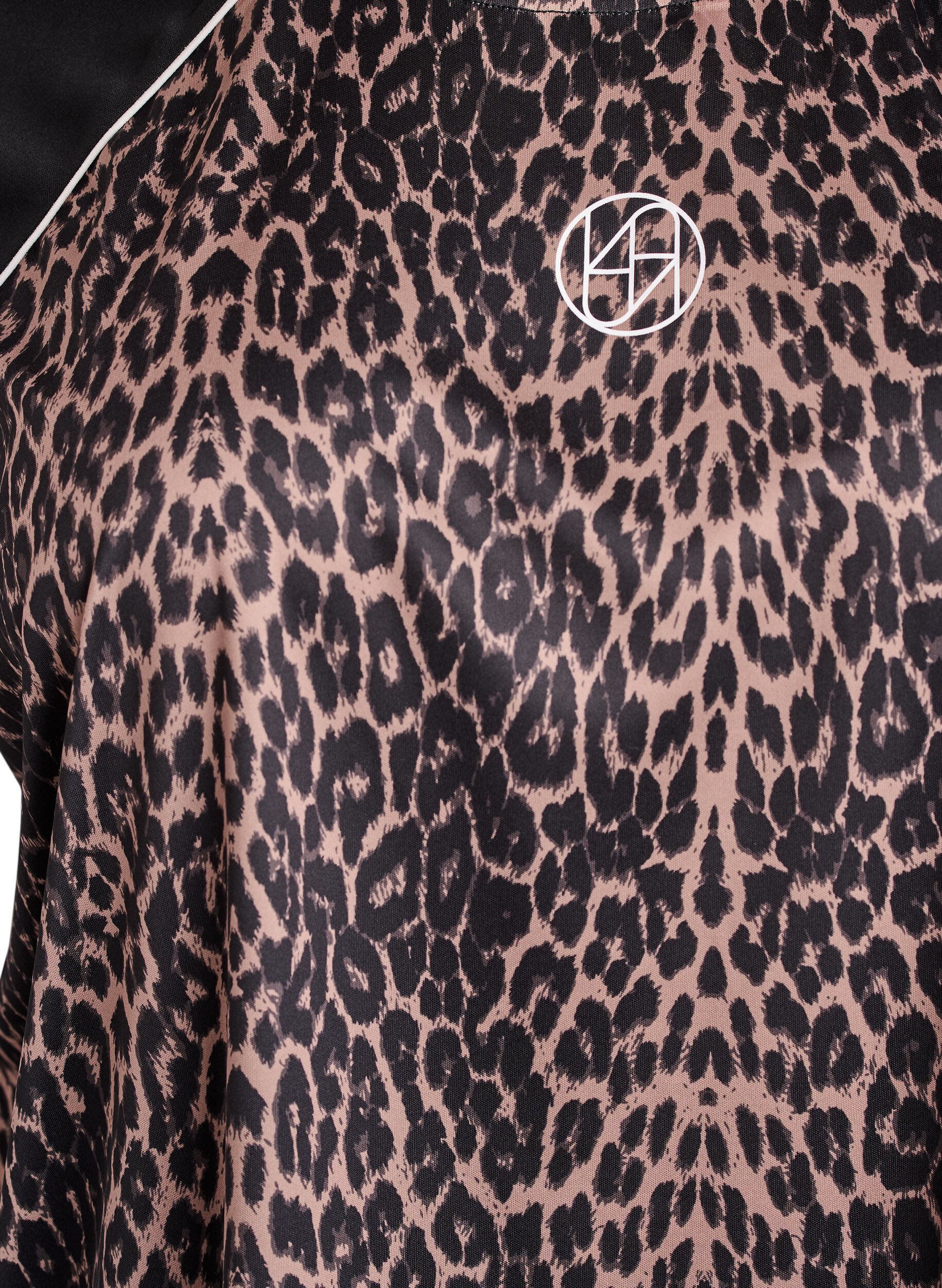 ZizziWorkout T-shirt met raglanmouwen en luipaardprint, Bruin, Packshot image number 2