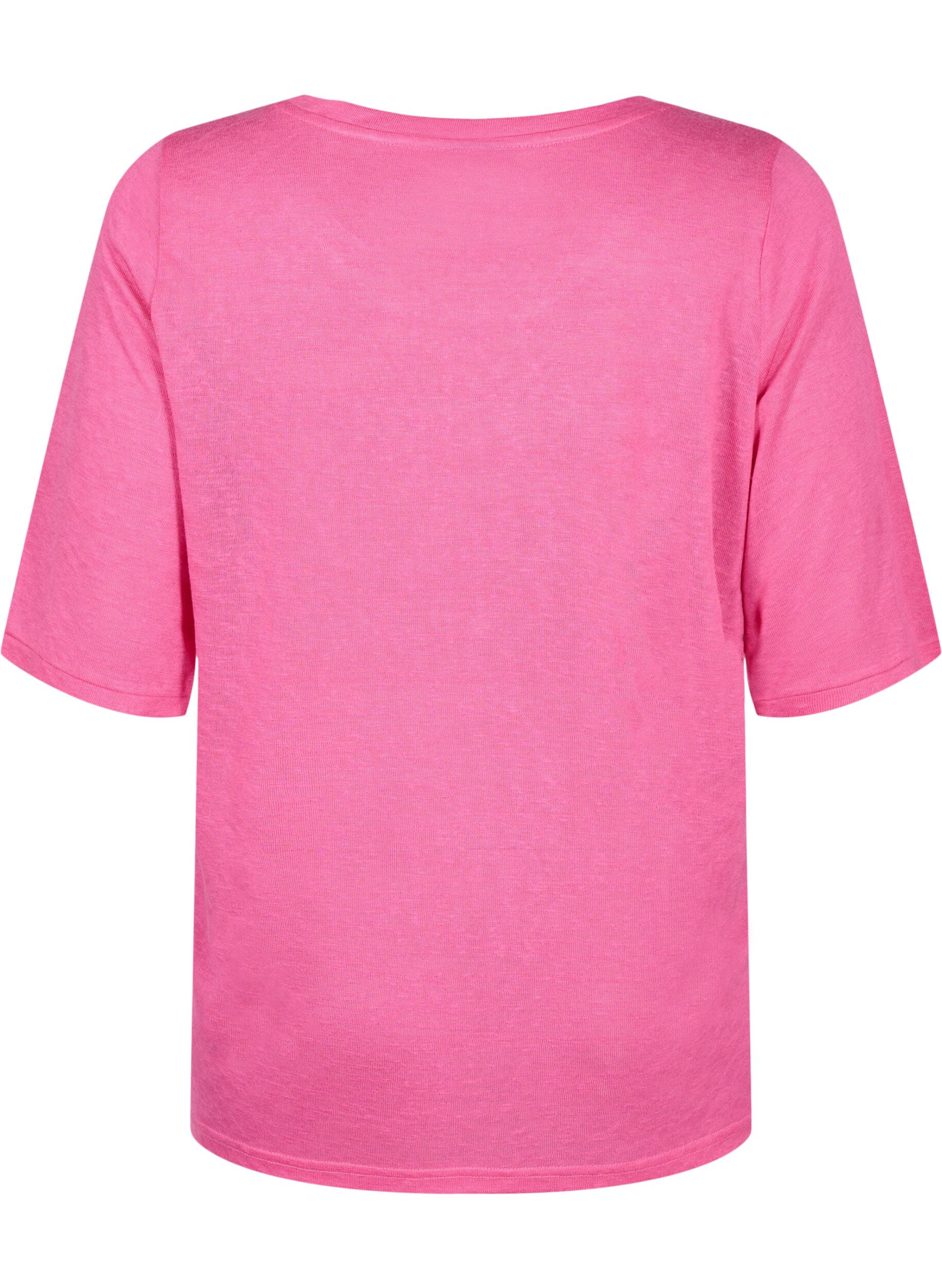 ZizziBlouse met 3/4 mouwen, Shocking Pink, Packshot image number 1