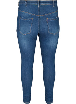 Super slim Amy jeans met hoge taille, Blue denim, Packshot image number 1