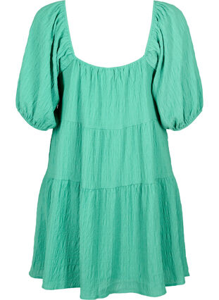 Korte A-lijn jurk met V-hals, Deep Mint, Packshot image number 1