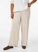 Pantalon ample en lin et viscose, Beige, Model image number 2