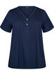 T-shirt met knoopdetail, Blauw, Packshot image number 0